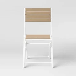 Bryant 4pk Faux Wood Folding Patio Bistro Chairs - White/Light Wood - Threshold™ 9 Bryant 4pk Faux Wood Folding Patio Bistro Chairs - White/Light Wood - Threshold™ -Threshold Furniture Outlet GUEST 048e3749 da5e 4a40 8226 5119b7660d58