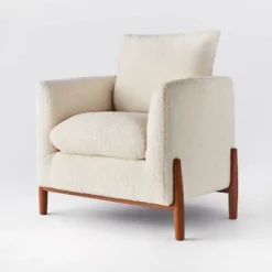 Elroy Faux Shearling Accent Chair With Wood Legs - Threshold™ Designed With Studio McGee 23 Elroy Faux Shearling Accent Chair With Wood Legs - Threshold™ Designed With Studio McGee -Threshold Furniture Outlet GUEST 04c043ac 4db5 4a26 96a6 5859589608e8