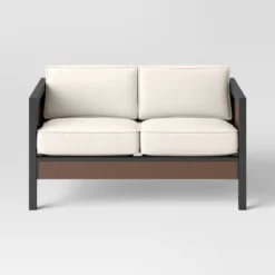 Bryant 2pc Faux Wood Patio Loveseat & Coffee Table - Gray/Natural - Threshold™ -Threshold Furniture Outlet GUEST 05b58bcc 6055 4060 86c3 573372c6e051