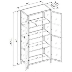 60" Crystal Cove Glass Cabinet Black - Threshold™ Designed With Studio McGee -Threshold Furniture Outlet GUEST 077c9530 b6e5 4ff2 8a6c 21b25ae09cb5