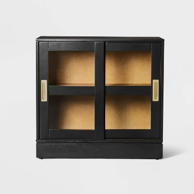 32" Promontory Sliding Glass 2 Door Cabinet - Threshold™ Designed With Studio McGee 2 32" Promontory Sliding Glass 2 Door Cabinet - Threshold™ Designed With Studio McGee - Image 2