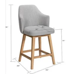 Kinston Swivel Curved Back Upholstered Counter Height Barstool - Threshold™ -Threshold Furniture Outlet GUEST 0cf41a59 02f8 4482 a305 0046c7165fa6