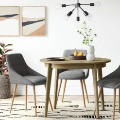 40" Astrid Mid-Century Round Dining Table With Fixed Top - Threshold™