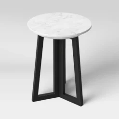 Altavista Round Marble End Table White - Threshold™ -Threshold Furniture Outlet GUEST 2758c8eb 8d8e 4972 8d46 eafeb11b9283