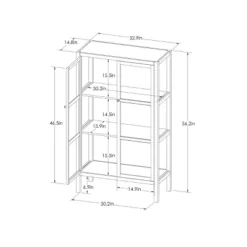 56.2" Hadley Library Cabinet With Glass Shell White - Threshold™ -Threshold Furniture Outlet GUEST 3a694d2d b95f 4046 b205 56f66d131fd3