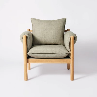 Arbon Wood Dowel Accent Chair With Cushion Arms - Threshold™ Designed With Studio McGee 2 Arbon Wood Dowel Accent Chair With Cushion Arms - Threshold™ Designed With Studio McGee - Image 2