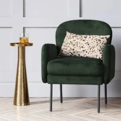 Alester Round Hammered Metal Drink Table Brass - Threshold™