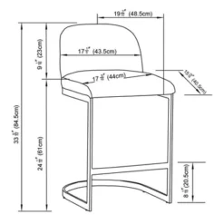 2pk Jules Cantilever Armless Upholstered Counter Height Barstool - Threshold™ -Threshold Furniture Outlet GUEST 43f66d3d bc63 4c4e a252 83898804be78