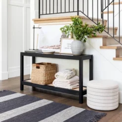 Console Table With Woven Rattan Shelf Black - Threshold™ Designed With Studio McGee 17 Console Table With Woven Rattan Shelf Black - Threshold™ Designed With Studio McGee -Threshold Furniture Outlet GUEST 5cacba25 9de0 4a9b 86d8 dd94f14308e1