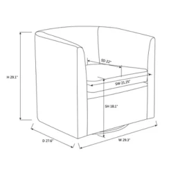 Vernon Upholstered Barrel Swivel Chair Light Brown Velvet - Threshold™ Designed With Studio McGee 11 Vernon Upholstered Barrel Swivel Chair Light Brown Velvet - Threshold™ Designed With Studio McGee -Threshold Furniture Outlet GUEST 5fe00eaa 81ff 454f b46c 0da142b5764f