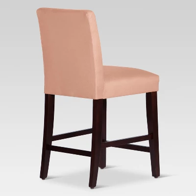 25" Velvet Parsons Counter Height Barstool Wood - Threshold™ 3 25" Velvet Parsons Counter Height Barstool Wood - Threshold™ - Image 3