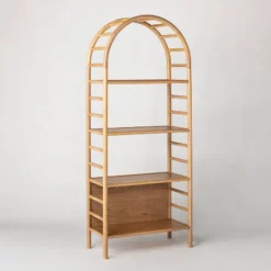 72" Holladay Curved Wooden Bookcase - Threshold™ Designed With Studio McGee -Threshold Furniture Outlet GUEST 84aacca0 2437 4d03 8b04 6e3f30c27fb1