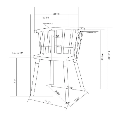 Set Of 2 Balboa Barrel Back Dining Chair - Threshold™ 5 Set Of 2 Balboa Barrel Back Dining Chair - Threshold™ - Image 5