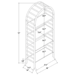 72" Holladay Curved Wooden Bookcase - Threshold™ Designed With Studio McGee -Threshold Furniture Outlet GUEST 907a020b f8bd 48ff ad78 2332a2c16f0a