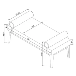 Randolph Bench With Bolster Pillows Linen - Threshold™ Designed With Studio McGee -Threshold Furniture Outlet GUEST 9983e70b 7f9e 4bcf a332 1d6fe6933ce7