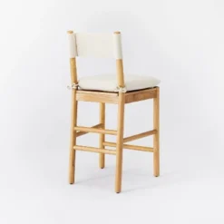 Emery Wood Counter Height Barstool With Upholstered Seat And Sling Back Natural - Threshold™ Designed With Studio McGee -Threshold Furniture Outlet GUEST 9f7f5d4d d259 4ec6 a838 71315204c3fa