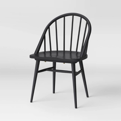 2pk Adwolf Rounded Spindle Dining Chairs Black - Threshold™ 2 2pk Adwolf Rounded Spindle Dining Chairs Black - Threshold™ - Image 2