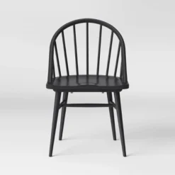 2pk Adwolf Rounded Spindle Dining Chairs Black - Threshold™ 9 2pk Adwolf Rounded Spindle Dining Chairs Black - Threshold™ -Threshold Furniture Outlet GUEST b73366f6 2ccc 4621 929a 1dd8fc28ea92