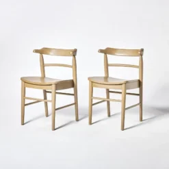 2pk Kaysville Curved Back Wood Dining Chair - Threshold™ Designed With Studio McGee -Threshold Furniture Outlet GUEST b8859535 25d6 44f9 9ed4 882e7bed9037