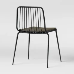 Set Of 2 Sodra Rounded Seat Wire Dining Chair Black - Threshold™ -Threshold Furniture Outlet GUEST beee2ef8 8c06 41f9 85cc 368726c46ac7