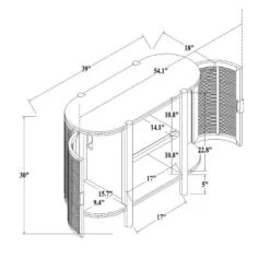 Portola Hills Caned Door Console With Shelves - Threshold™ Designed With Studio McGee -Threshold Furniture Outlet GUEST ca010533 3434 4baa 9362 bdbf17be2193