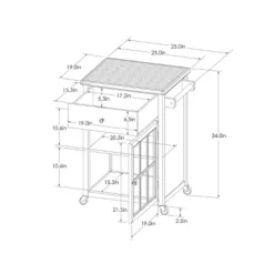 Windham Wood Top Kitchen Cart - Black - Threshold™ -Threshold Furniture Outlet GUEST dea9d574 4d43 47af 9b54 441db16c8996
