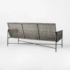 Wicker & Metal X Frame Patio Sofa - Gray - Threshold™ Designed With Studio McGee -Threshold Furniture Outlet GUEST e9727c5c 7d57 4fb3 b845 7b850243113b
