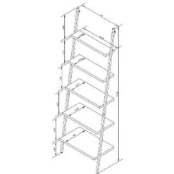 72" Loring 5 Shelf Leaning Bookshelf - Threshold™ -Threshold Furniture Outlet GUEST f0a703db 6249 4024 8139 6e1bf2368058