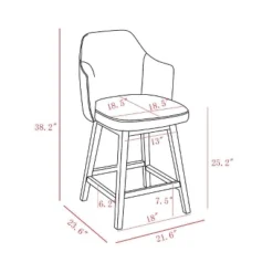 Kinston Swivel Curved Back Upholstered Counter Height Barstool - Threshold™ -Threshold Furniture Outlet GUEST f6337fc0 e348 447d 9f0e eeca9263a691