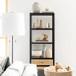 Console Table With Woven Rattan Shelf Black - Threshold™ Designed With Studio McGee 20 Console Table With Woven Rattan Shelf Black - Threshold™ Designed With Studio McGee -Threshold Furniture Outlet GUEST f71b8141 512b 4383 9135 4f0d694163bd