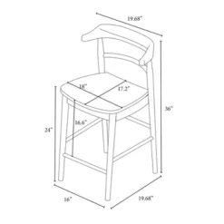 Kaysville Curved Back Wood Counter Height Barstool - Threshold™ Designed With Studio McGee -Threshold Furniture Outlet GUEST fd10f3f7 c840 492c 99c3 22fe1ea36f2d