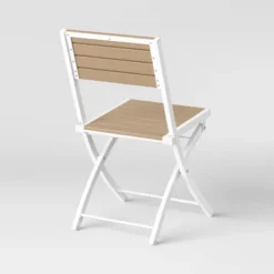 Bryant 4pk Faux Wood Folding Patio Bistro Chairs - White/Light Wood - Threshold™ 10 Bryant 4pk Faux Wood Folding Patio Bistro Chairs - White/Light Wood - Threshold™ -Threshold Furniture Outlet GUEST ff0c02ae c0b7 4249 800c e541509c2011